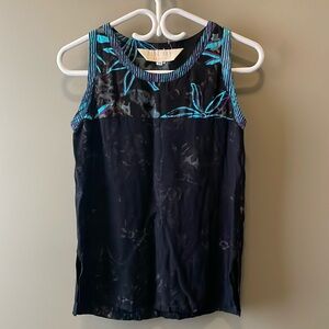BLUE SKY DESIGN Ladies Tank Top Embroidered Tie Dye Travel Lightweight Flowy SM